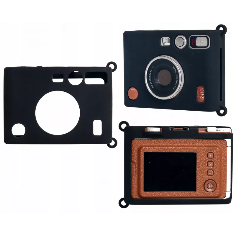 LOVEINSTANT silikonikotelo Fujifilm Instax Mini Evo - musta