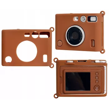LOVEINSTANT silikoninen suojakotelo Fujifilm Instax Mini Evo - ruskea