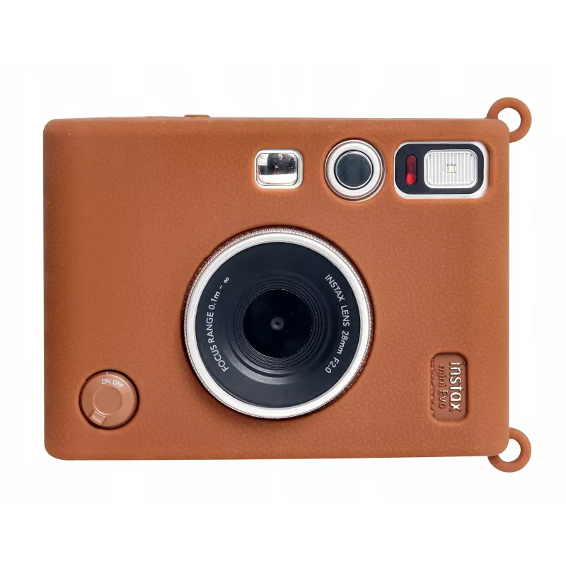 LOVEINSTANT silikoninen suojakotelo Fujifilm Instax Mini Evo - ruskea
