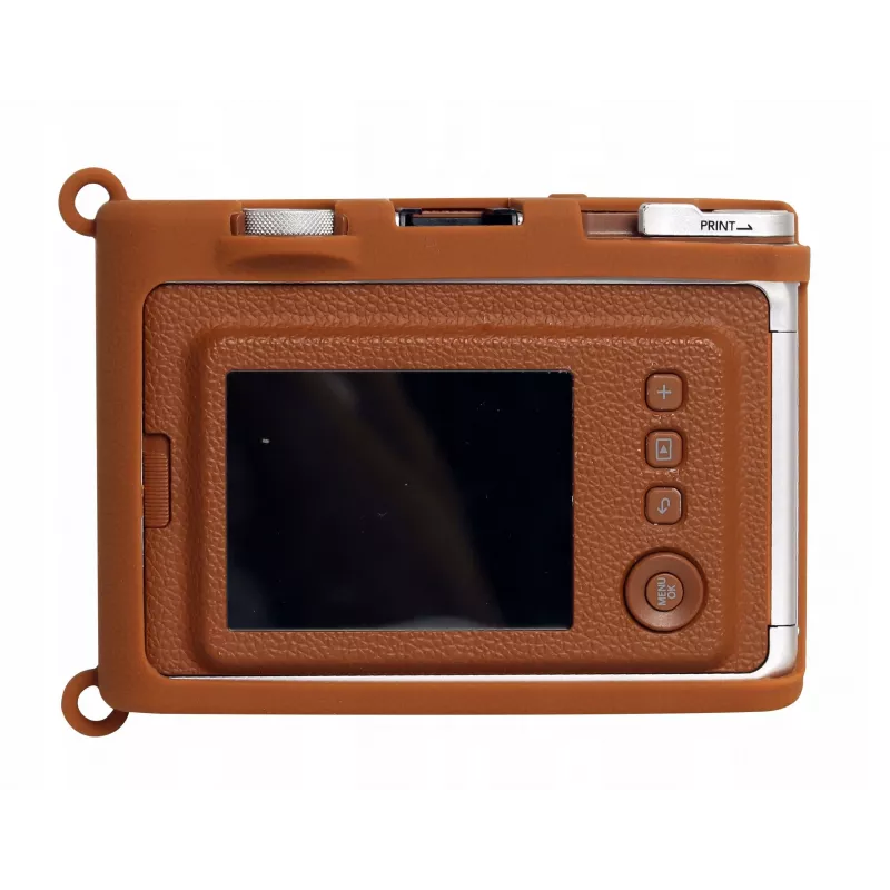 LOVEINSTANT silikoninen suojakotelo Fujifilm Instax Mini Evo - ruskea