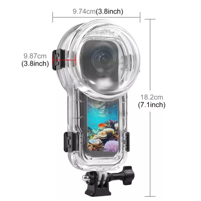 PULUZ vedenpitävä sukelluskotelo 60 m asti Insta360 X5 / X 5 / Pu756t