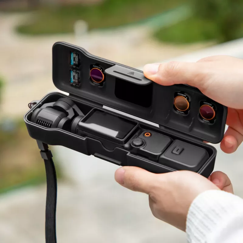 SUNNYLIFE kova kantolaukku DJI Osmo Pocket 3 ja lisävarusteet, musta