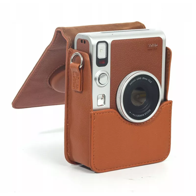 LOVEINSTANT suojakotelo Fujifilm Instax Mini Evo - ruskea (pystysuunta)