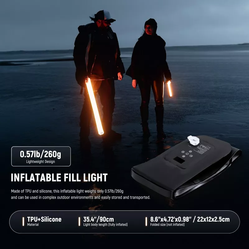 NEEWER GC21B puhallettava LED-putkivalo Bi-Color 21W 2500mAh