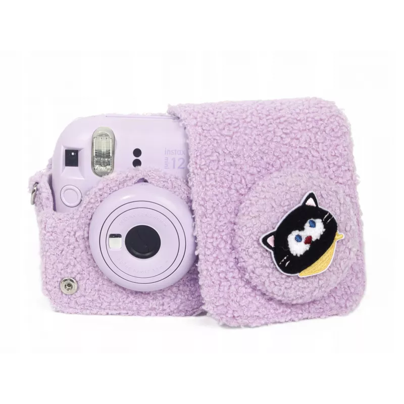 LOVEINSTANT plussakissan kotelo Fujifilm Instax Mini 12 - violetti