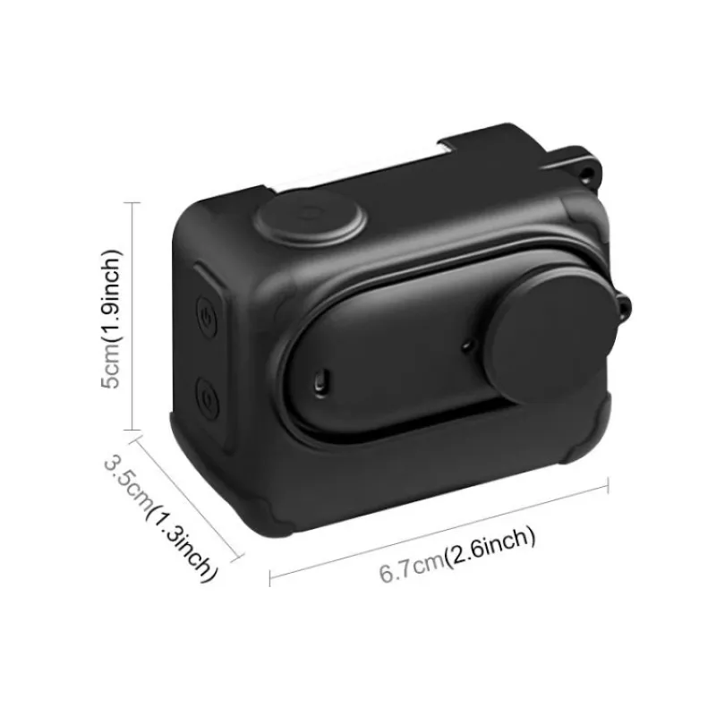 PULUZ silikoninen suojakotelo objektiivikannella Insta360 GO 3 / GO 3S - musta (PU772B)