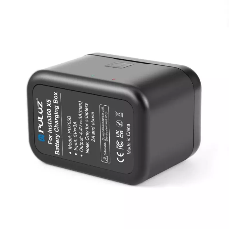 PULUZ PU765B kaksois-USB-akkulaturi Insta360 X5:lle