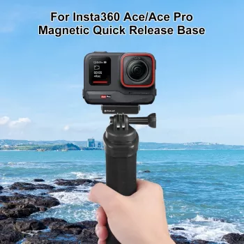PULUZ pikairrotuskiinnikeadapteri GoPro 1/4 tuuman jalustakierteestä GoPro-pikakiinnitykseen Insta360 Ace Pro X4/X3/X2/X, DJI Osmo Action, PU965B