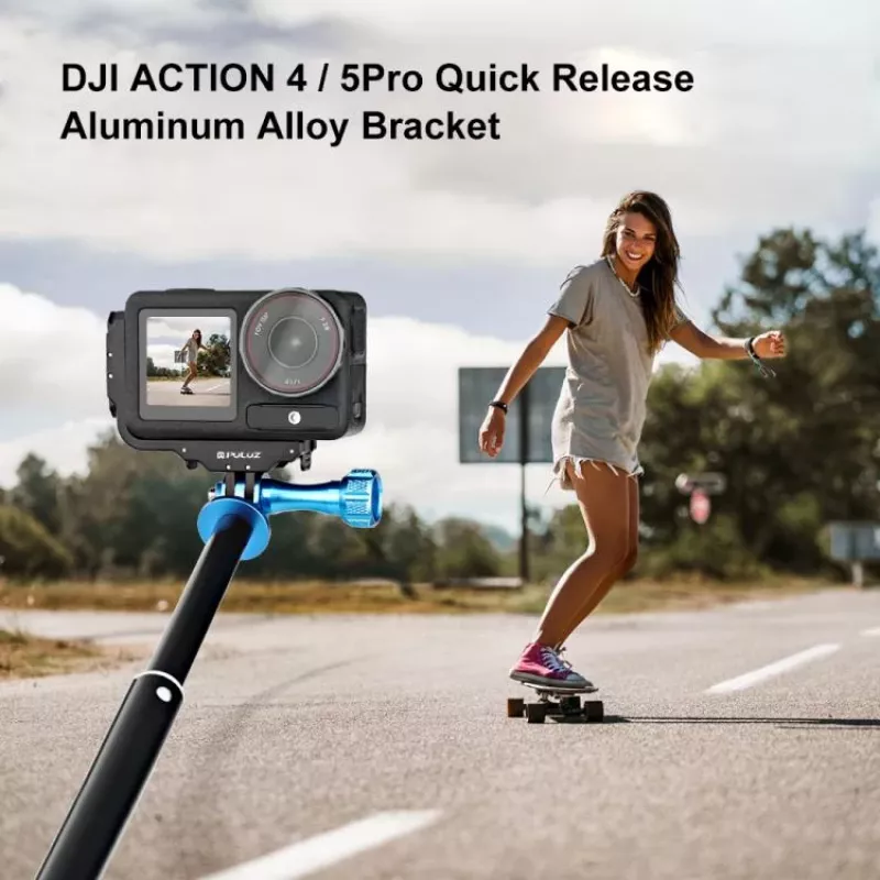 PULUZ PU768B Cage Rail DJI Osmo Action 5 Pro / 4:lle, vaaka- ja pystysuunta