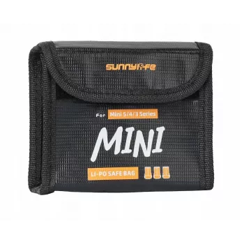 SUNNYLIFE paloturvallinen akkukotelo 3x DJI Mini 5/4/3 Pro Mini 3 akuille N5p-dc085-3