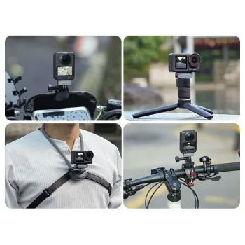 SUNNYLIFE magneettinen pikairrotussovitin 1/4 inch -kierteellä ja GoPro-kiinnikkeellä DJI Osmo Action 5 Pro / 4 / 3:lle, AD017-T