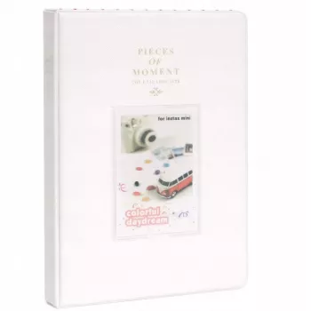 LOVEINSTANT-valokuvakansio 128 kuvalle Fujifilm Instax Mini 99 12 40 11 41 Evo LiPlay Link / valkoinen