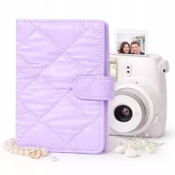 LOVEINSTANT-valokuvakansio 108 kuvalle, yhteensopiva Fujifilm Instax Mini 12 40 11 9 8 7 Evo LiPlay Link kanssa, violetti tikattu
