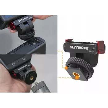 SUNNYLIFE magneettinen pikairrotuspidike kylmäkengällä ja 1/4 tuuman kierteellä DJI Osmo Action 5 Pro / 4 / 3 / 2 - musta