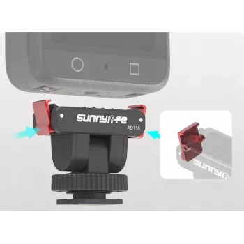 SUNNYLIFE magneettinen pikairrotuspidike kylmäkengällä ja 1/4 tuuman kierteellä DJI Osmo Action 5 Pro / 4 / 3 / 2 - musta