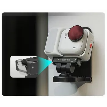 SUNNYLIFE magneettinen pikairrotuspidike 1/4 tuuman kierteellä Insta360 GO Ultra / GU-AD137-D
