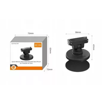 SUNNYLIFE Magnetic Quick Release Mount 1/4 tuuman jalustalla Insta360 GO Ultra / Dz-143-d