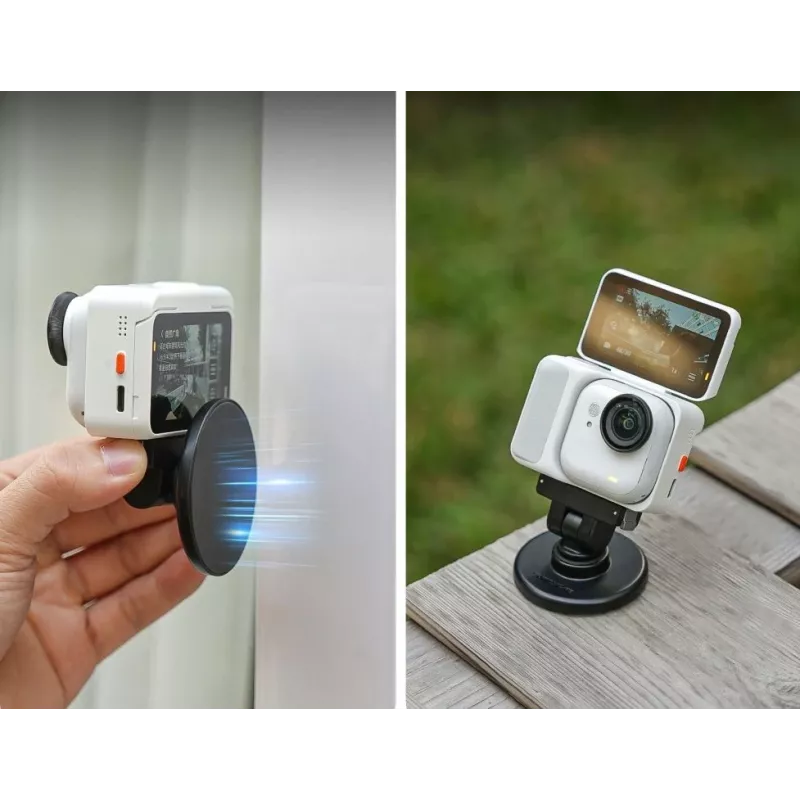 SUNNYLIFE Magnetic Quick Release Mount 1/4 tuuman jalustalla Insta360 GO Ultra / Dz-143-d