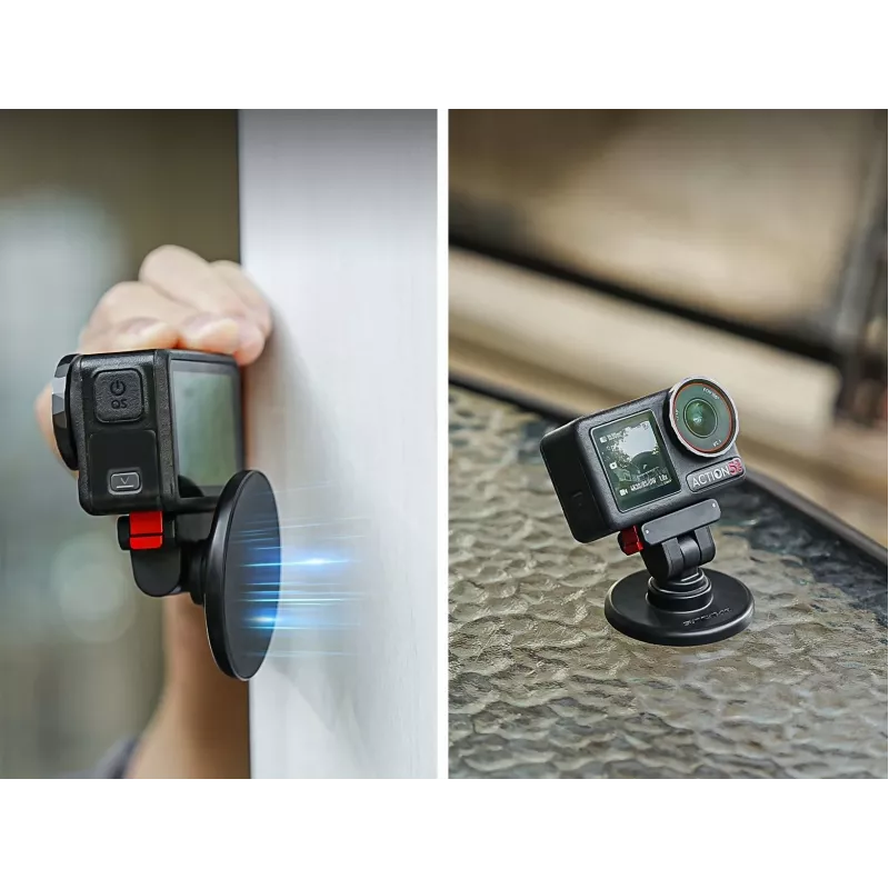 SUNNYLIFE Magnetic Quick Release Mount 1/4 tuuman jalusta DJI Osmo Action 5 Pro 4 3 2 / Insta360 - musta