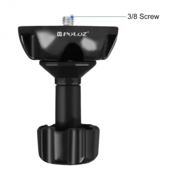 PULUZ 75 mm bowl-jalustasovitin 1/4 tuuman ja 3/8 tuuman kierteellä, musta (PU3503)