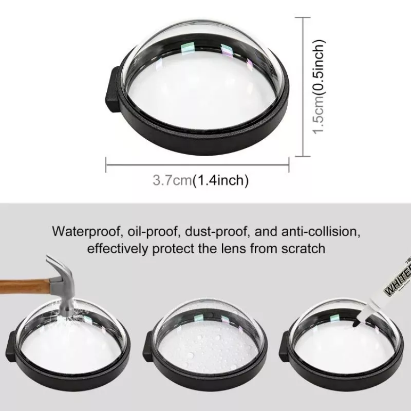 PULUZ 2x karkaistu linssinsuojus GoPro Max 2 -kameraan - musta kehys