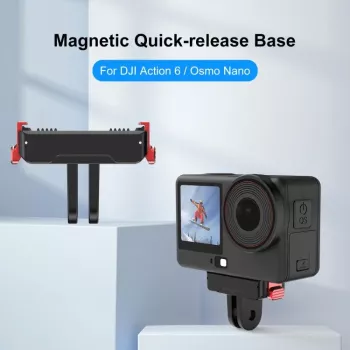 PULUZ magneettinen pikakiinnityssovitin DJI Osmo Action 6 / Nano / GoPro -kiinnikkeeseen PU1070B