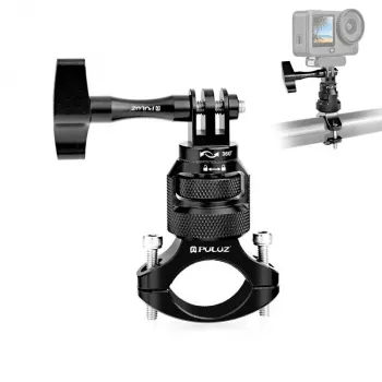 PULUZ PU796B 360° ohjaustankokiinnike moottoripyörään/polkupyörään GoPro SJCAM Xiaomi DJI