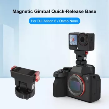 PULUZ PU1071B magneettinen pikakiinnike 1/4 ja ISO DJI Osmo Action 6 / Nano