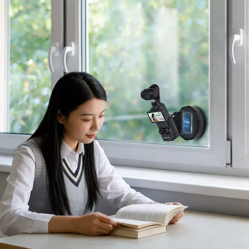 SUNNYLIFE magneettinen kiinnityssovitinjalusta DJI Osmo Pocket 4 -kameraan - musta