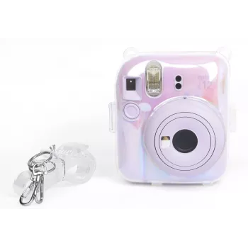 LOVEINSTANT 2-in-1 sarja kotelo suojapussi Fuji Instax Mini 12 valokuvansäilytysrasia läpinäkyvä Shimmer