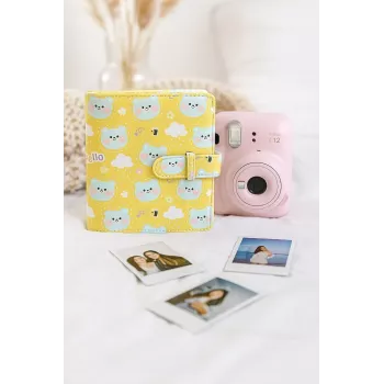 LOVEINSTANT valokuva-albumi 64x Fujifilm Instax Mini 99 41 12 40 11 Evo Liplay Link / keltaiset karhut