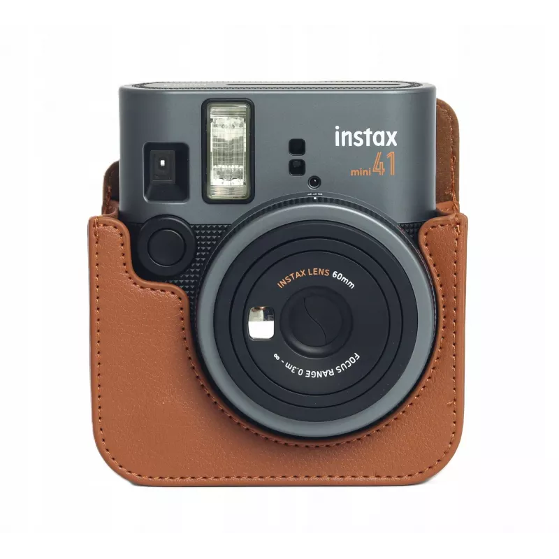 LOVEINSTANT kotelo Fujifilm Instax Mini 41 -kameraan, ruskea