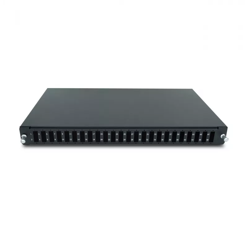 RACKTEL RL-PFWDPX24 24-porttinen SC Duplex -kuidupaneeli, 1U, musta