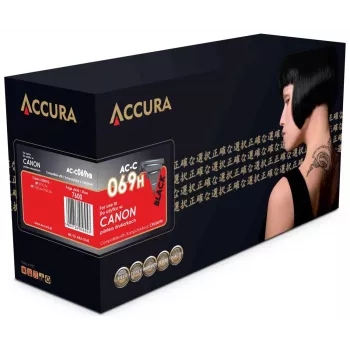 Accura värikasetti Canon CRG-069H (5098C002) korvaava XL suuri kapasiteetti musta