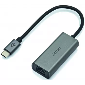 ACCURA USB-C - RJ45 Gigabit Ethernet -sovitin, Space Gray