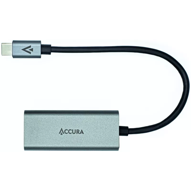 ACCURA USB-C - RJ45 Gigabit Ethernet -sovitin, Space Gray