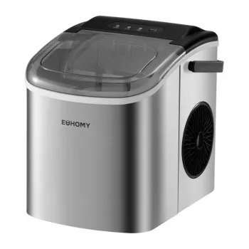 EUHOMY IM001 jääpalakone, 1,2 L, 12 kg/24h, hopea