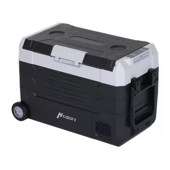 HCALORY D55M+ autojäähdytin Bluetoothilla, 55L, kompressori, -20°C - +20°C, DC 12V/24V, AC 100-240V, musta