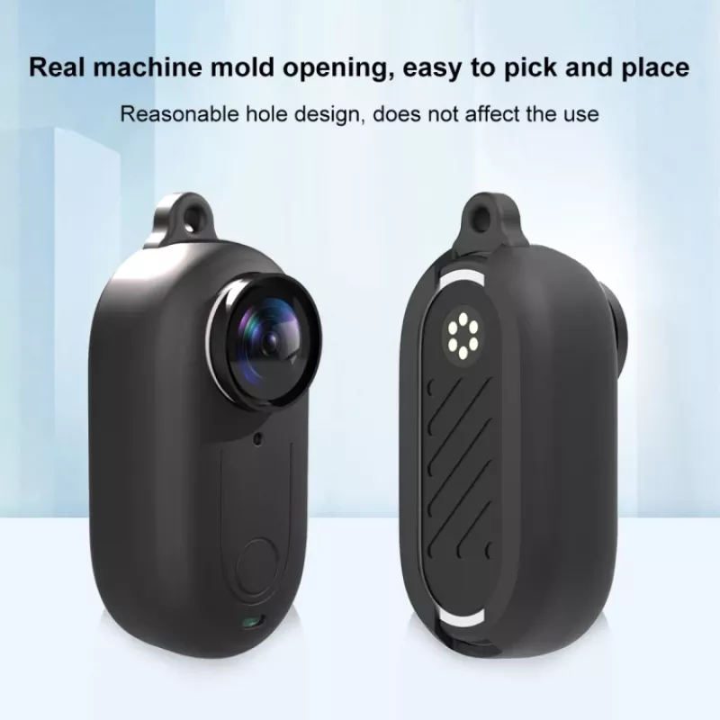 PULUZ silikonisuojakotelo objektiivinsuojuksella Insta360 GO 3:lle – musta