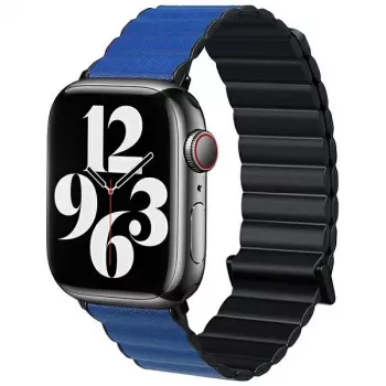 Beline Apple Watch Magnetic Pro -rannehihna 42/44/45/49 mm musta/sininen
