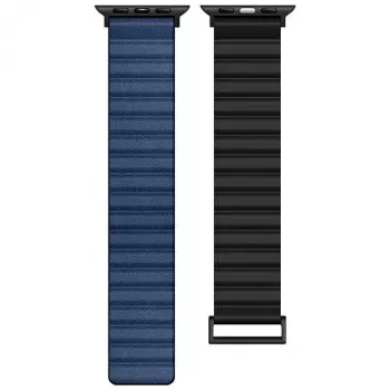 Beline Apple Watch Magnetic Pro -rannehihna 42/44/45/49 mm musta/sininen