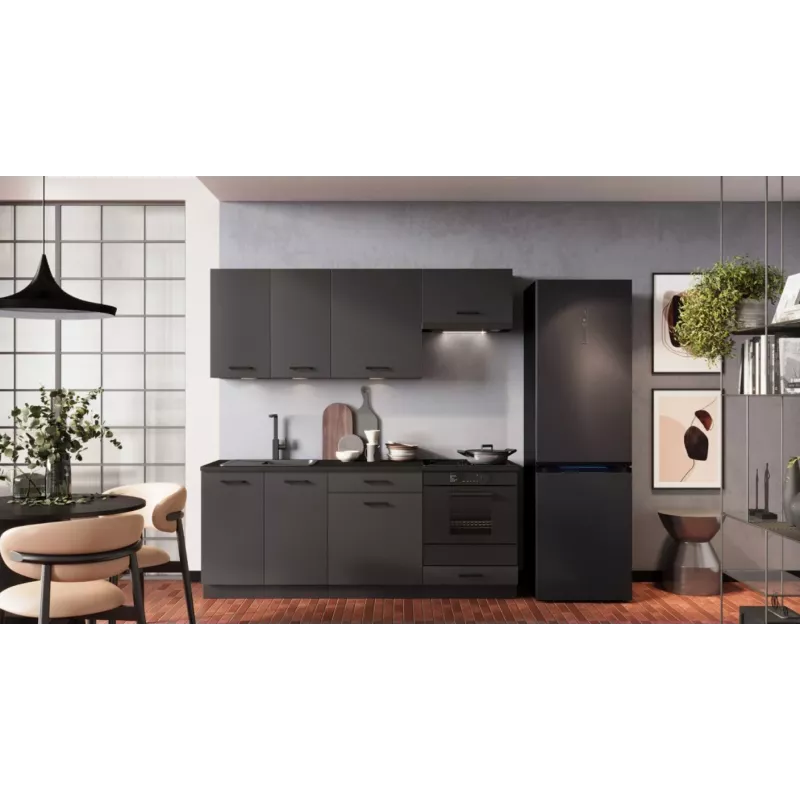 STOLKAR Cosmo Design ANIKA grafiitti/grafiitti 2.0 keittiökalustesetti - 6 osaa