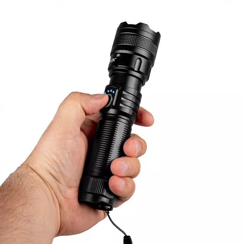 VAYOX VA0179 akkukäyttöinen taskulamppu, 600 lm, 10 W, zoom, varavirtalähdetoiminto, USB-C