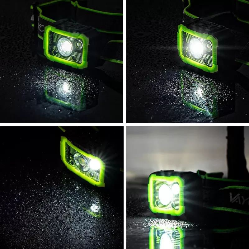 VAYOX VA0187 akku-otsalamppu, 750 lm, CREE + SMD, liiketunnistin, IP66