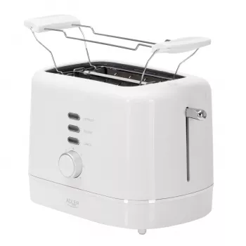 Adler AD 3224 valkoinen leivänpaahdin 750W 2 rakoa