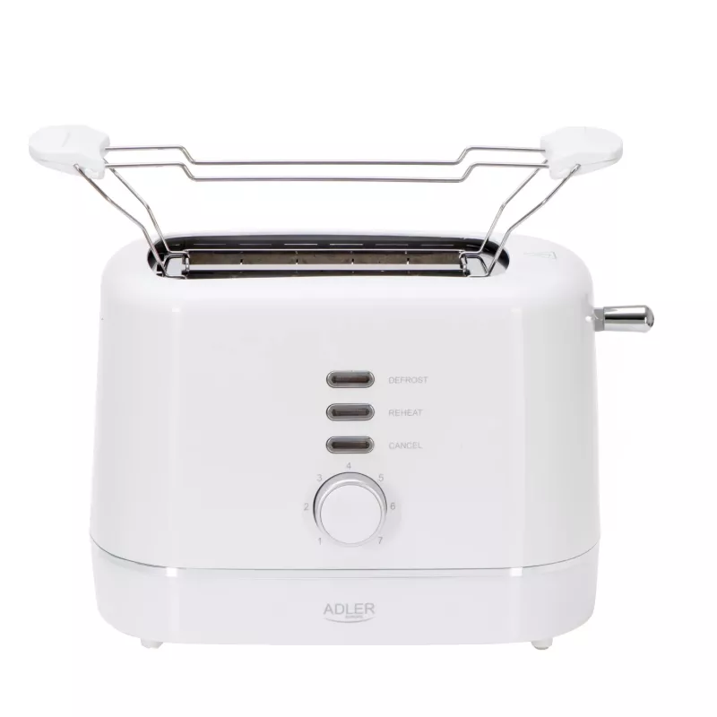 Adler AD 3224 valkoinen leivänpaahdin 750W 2 rakoa