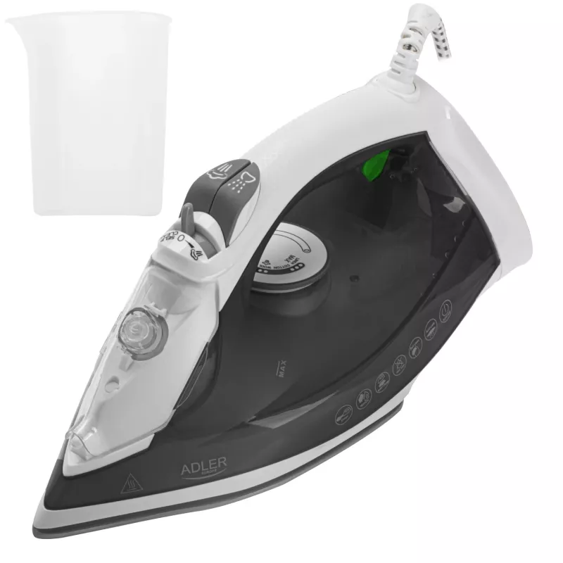Adler AD 5051 höyrysilitysrauta keraamisella pohjalla, 2600 W, 350 ml säiliö