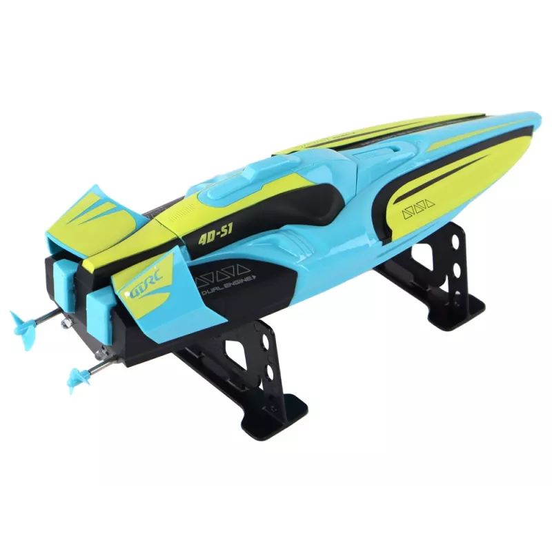 LEAN TOYS RC-vesivene 2.4G keltainen-turkoosi vedenpitävä kauko-ohjattava