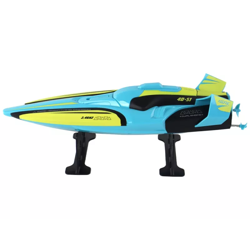 LEAN TOYS RC-vesivene 2.4G keltainen-turkoosi vedenpitävä kauko-ohjattava