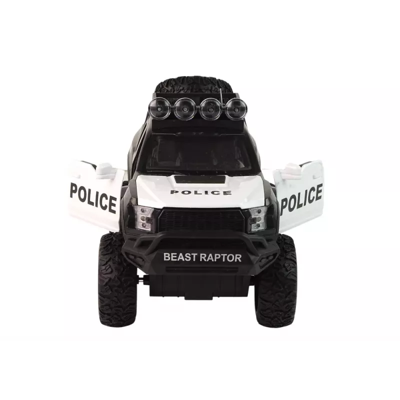 LEAN TOYS Maastoauto Raptor poliisi avautuva ovi ääni valo